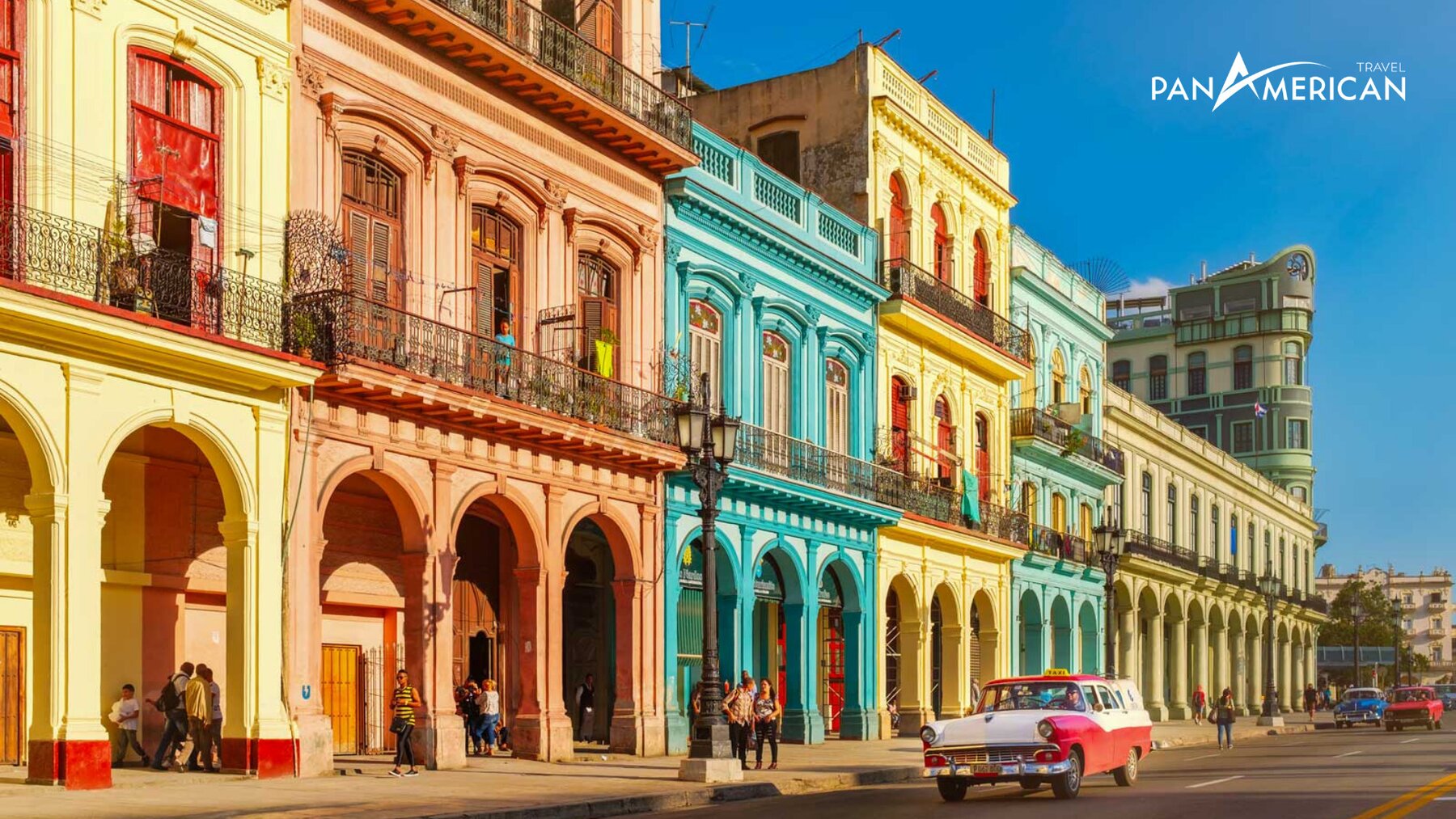 Các dãy nhà sắc màu mang đậm chất Tây Ban Nha ở Havana