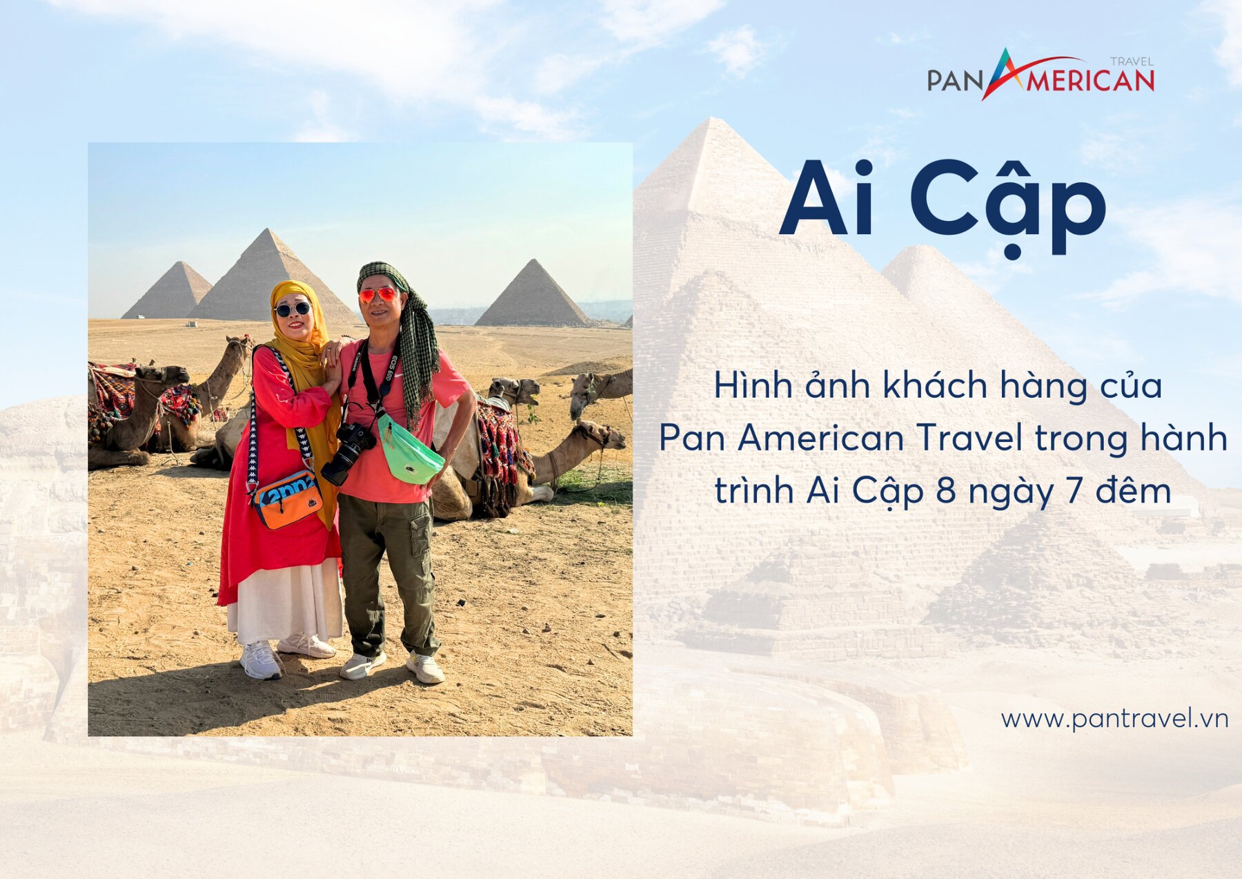 Hình ảnh khách hàng của Pan American Travel trong tour du lịch châu Phi - Hành trình khám phá Ai Cập cổ đại 8 ngày 7 đêm. 