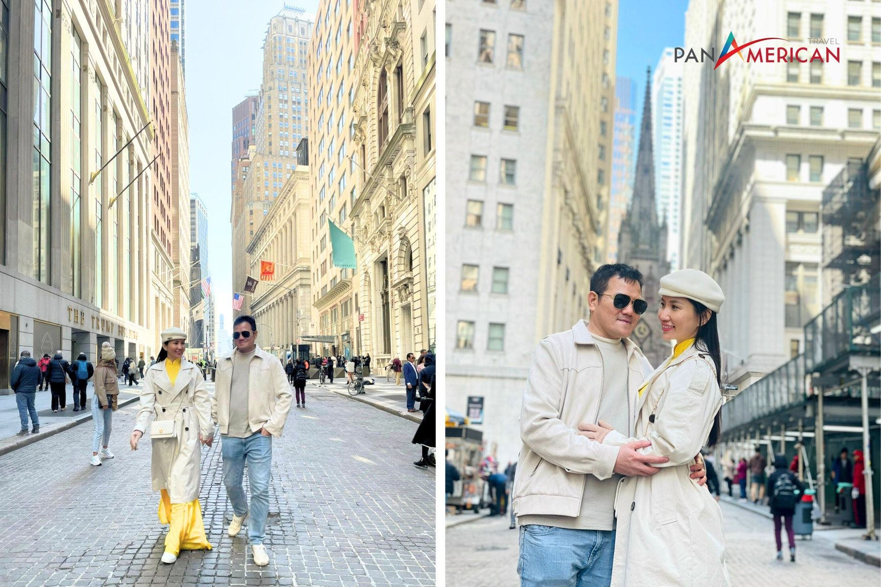 Khách hàng Pan American Travel dạo bước trên phố Wall quyền lực