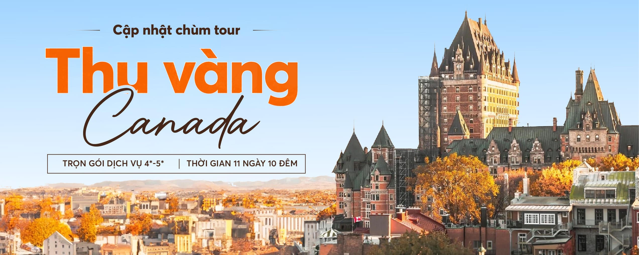 Tour Canada mùa thu 2026