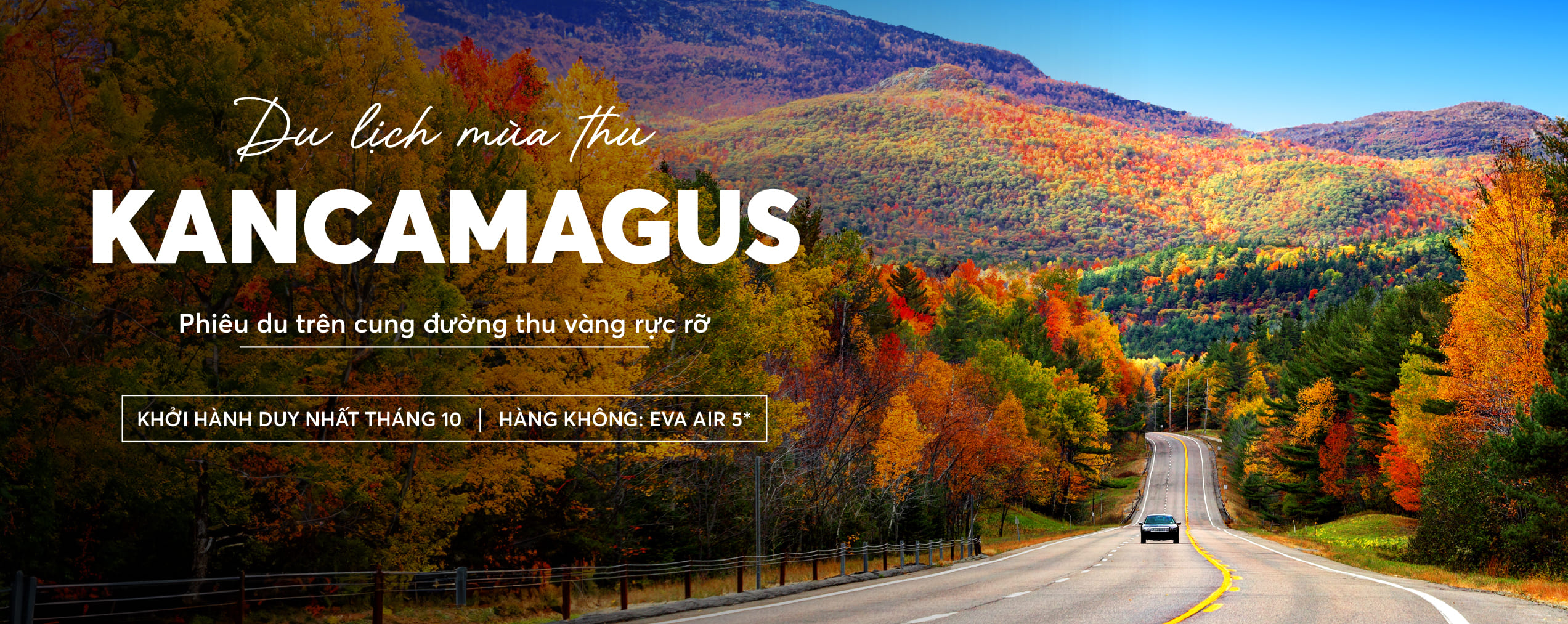 Tour Kancamagus mùa thu 2026
