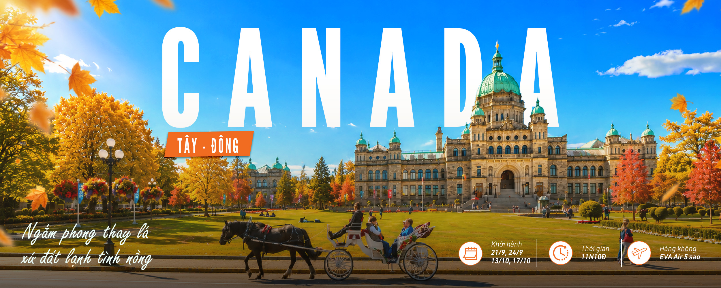 Tour Canada mùa thu 2026